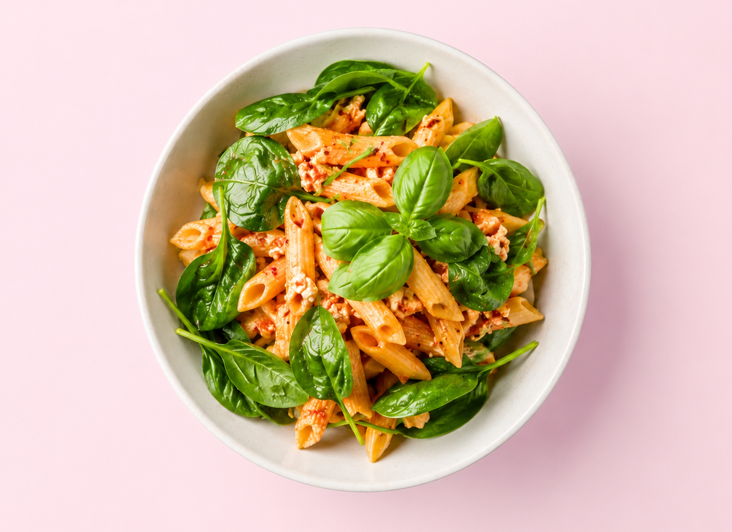 Viral Baked Feta Pasta met Spinazie